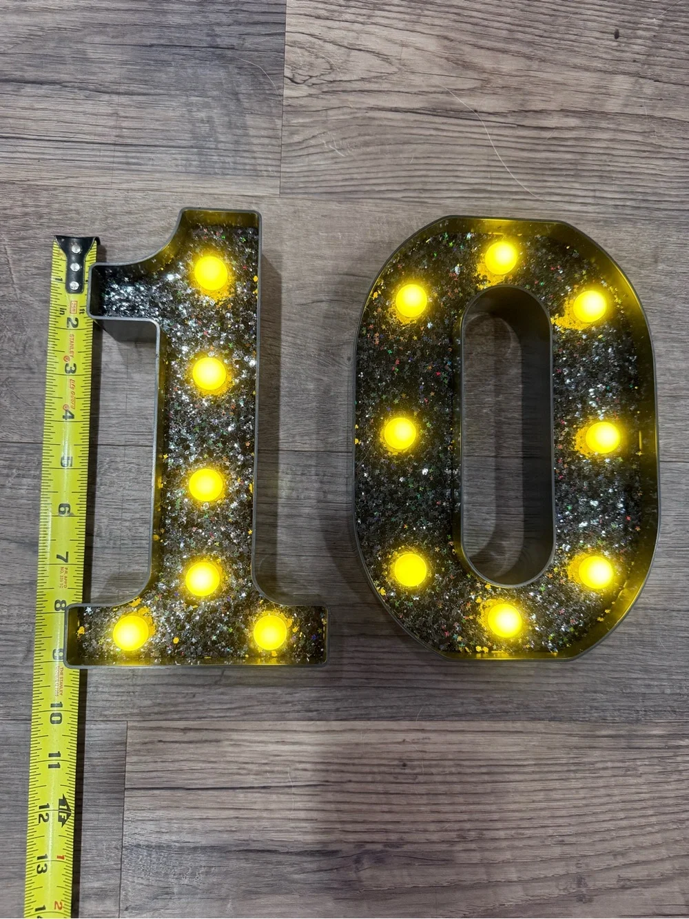 LED Glitter Marquee Number 